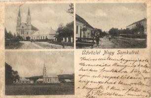 1904 Nagysomkút, Somcuta Mare; templomok, utcaképek / churches, streets (EB)