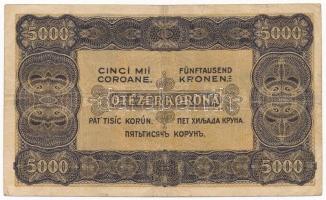 1923. 5000K "Magyar Pénzjegynyomda Rt. Budapest" T:III,III-
Adamo K39