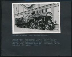 1908-1941 MÁVAG mozdonyok (univerzális és mellékvonali univerzális mozdony), 2 db albumlapra ragaszt...