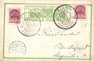 1910 Wien, Erste Internationale Jagdausstellung, Feststrasse. Patzelt & Co. Druck u. Verlag J. W...