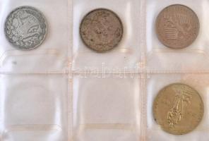 Vegyes: 28db-os fémpénz gyűjtemény, közte sok forgalmi emlékkiadás kisalakú albumban T:vegyes Mixed:...