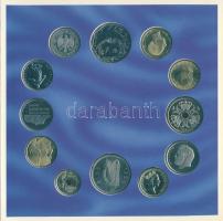 Európai Unió 1993. 12 tagállam 1-1 érméje díszes szettben T:1