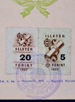 Vegyes több darabos adományozói oklevél és viselői igazolvány tétel, valamint egy érettségi bizonyít...