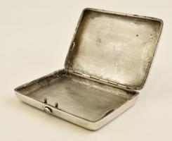 Ezüst(Ag) orosz jelzéssel cigarettatárca, jelzett, 11×8×2 cm, nettó: 166,2 g