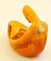 Gorka Géza (1895-1971): Sellő. Repesztett mázas kerámia, jelzett (Nográdverőce), h:17,5 cm, m:13 cm