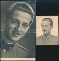 Alberty Antal fotós két katonaképe A nagyobb: 8x14 cm