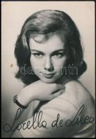 Lorella De Luca (1940-2014) olasz színésznő aláírt fotója / autograph signature of Lorella De Luca Italian actress
