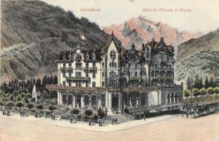 Interlaken, Hotel de lUnivers et Brunig (small tear)