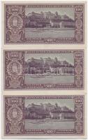 1945. 100P (5x) sorszámkövetők T:II