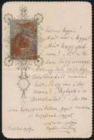 1870 Hegedűs Sándor (1847-1906) közgadász, miniszter, író saját kézzel írt szerelmes levele Jókay Jolánnak 1 beírt oldal