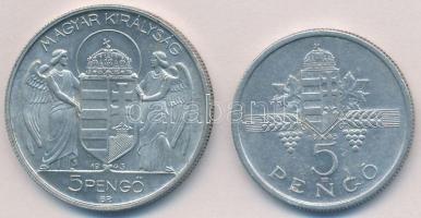 1943. 5P Al "Horthy Miklós születésének 75. évfordulója" + 1945. 5P Al "Parlament&quo...