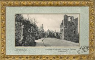 Luxembourg, Descente de Clausen / Ruine du Chateau Lützelburg / castle ruins. Art Nouveau (EK)