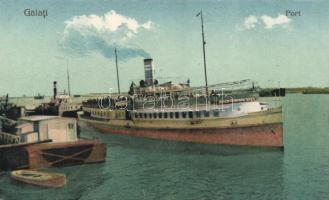 Galati, port with SS Principele Mircea