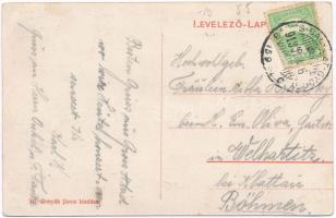 Nagyatád, látkép, artézi fürdő, park, Gólya áruház, üzletek. Benyák János kiadása (EK)