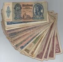 Vegyes: 51db-os pengő bankjegy tétel T:III,III-