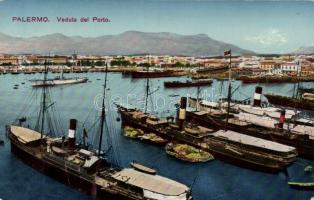 Palermo, port with ships