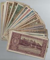 Vegyes: 52db-os pengő bankjegy tétel T:III,III-