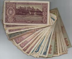 Vegyes: 84db-os pengő bankjegy tétel T:III,III-