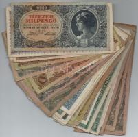 Vegyes: 55db-os pengő bankjegy tétel T:III,III-