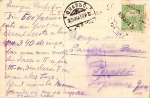 1909 Marosludas, Ludus; Deák utca, templom, Valics Károly  és Goldstein Gyula üzlete, Vendéglő a Zöl...