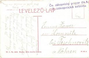 Leibic, Leibitz, Lubica; Városháza, népiskola. W.L. Bp. 2883. Götz Amália kiadása / town hall, schoo...