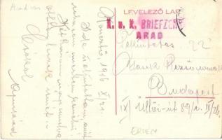 Gurahonc, Honctő, Gurahont; K.u.K. Briefzensur Arad