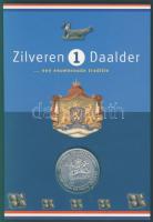 Hollandia 2001. "1Daalder" Ag emlékérem emléklapon T:BU