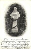 1902 Pöstyén, Pistyán, Piestany; Erzsébet királyné szobor / Königin Elisabeth Denkmal / Sissi statue