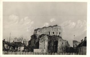 Léva, Levice; várrom / castle ruins. 1938 Léva visszatért So. Stpl