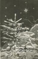 Frohe Weihnacht! / NS (Nazi) Christmas greeting card with swastika (EK)