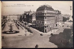 9 db RÉGI képeslapfüzet és leporellolap + 3 db régi kihajtható térkép / 9 pre-1945 postcard booklet ...