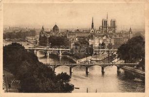 Paris, La Cité, Notre-Dame / city, bridges, church