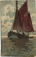 Fischkutter / Cutter, fishing ship. Degi Nr. 387. s: Paul Schreckhaase (EK)