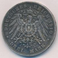 Német Államok / Szászország 1910E 3M Ag "III. Frigyes Ágost" T:2,2- ph., patina
German St...