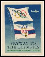 1940 A SAS légitársaság reklám levélzárója az elmaradt Helsinki olimpiára