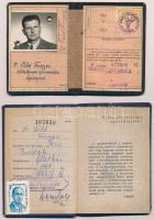 Budapest 1952. "Harmadik Békekölcsön" nyereménykölcsön 25Ft-ról + 4db igazolvány, tagsági ...