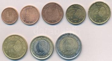 Spanyolország 2001. 1c-2E (8xklf) forgalmi sor T:2 
Spain 2001. 1 Cent - 2 EURO (8xdiff) coin set C...