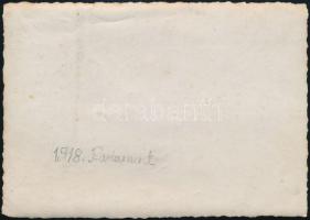1918 Budapest, tömeg a Parlamentnél november 3-án, fotó, hátulján feliratozva, 11,5×17 cm