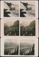 cca 1910 13 db vegyes külföldi sztereofotó.Svédország, Németország, Olasország,  / 13 stereo photos ...