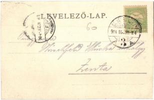 1904 Temesvár, Timisoara; Józsefváros, Hunyady út, Gyógyszertár. Uhrmann Henrik kiadása / street vie...