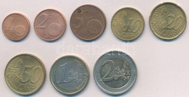 Luxemburg 2002. 1c-2E (8xklf) forgalmi sor T:2 Luxembourg 2002. 1 Cent - 2 EURO (8xdiff) coin set C:XF