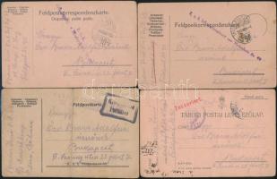 cca 1916-1918 Tábori postai levelezőlapok, összesen kb. 20 db