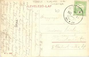 Kolozs, Cojocna; látkép, Református templom. W. L. 1584. / general view, Calvinist church (EK)