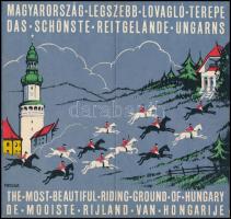 cca 1920-1930 Sopron, Magyarország legszebb lovagló terepe, Soproni Lovasegyesület, tűzött papírköté...