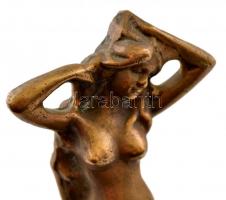 Jelzés nélkül: Akt. Bronz, márvány talapzaton, m:15 cm