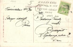 Karánsebes, Caransebes; Ferenc József tér. W. L. 5487. / Piata Francise Josif / Franz Joseph square ...