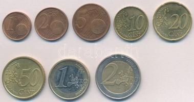 Görögország 2002-2007. 1c-2E (8xklf) forgalmi sor T:2 kis patina Greece 2002-2007. 1 Cent - 2 EURO (8xdiff) coin set C:XF small patina