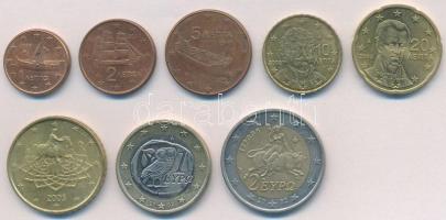 Görögország 2002-2007. 1c-2E (8xklf) forgalmi sor T:2 kis patina
Greece 2002-2007. 1 Cent - 2 EURO ...
