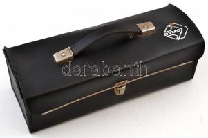 Retro Dymo betűnyomó készlet eredeti táskájában, 33×12×11 cm