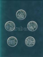 Hollandia 1996. 3Daalder 5klf db "VOC" szettben T:BU Plüssborítású könyvecskében, tanúsítvánnyal!